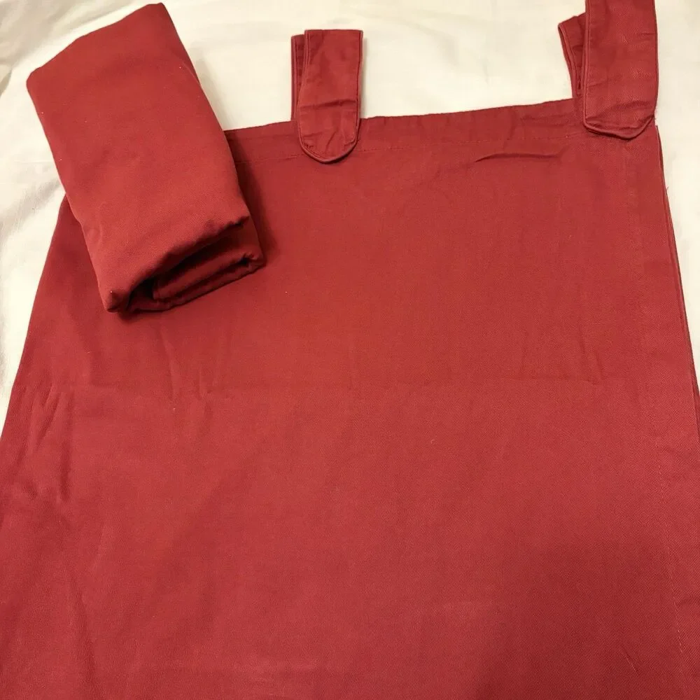 Tab Top 100% Cotton Curtain Panels 40”x84” Set Of 2 Springs Global Red/Maroon